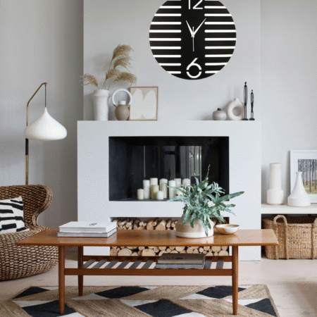 Wooden Silent Non-Ticking Wall Clock for Home Stylish Latest Designer Wall Clock for Home Living Room Bedroom Office Hall